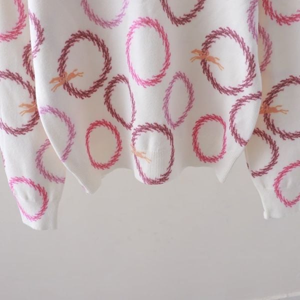  A816-Áo Len Dệt Kim Ngựa Pháo Hoa Mùa Thu Hàn Quốc 