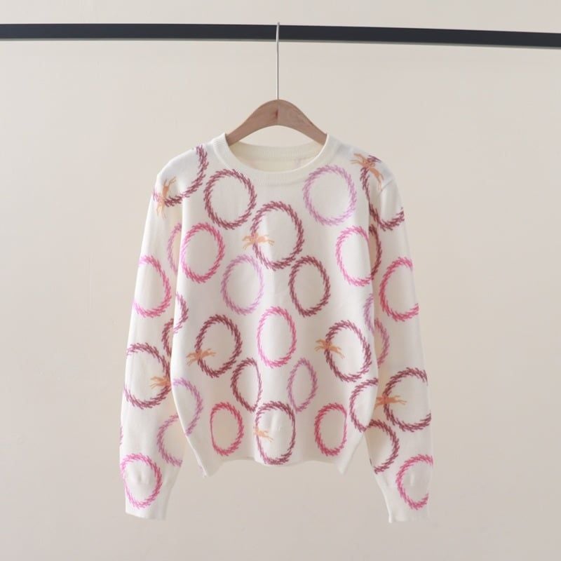  A816-Áo Len Dệt Kim Ngựa Pháo Hoa Mùa Thu Hàn Quốc 