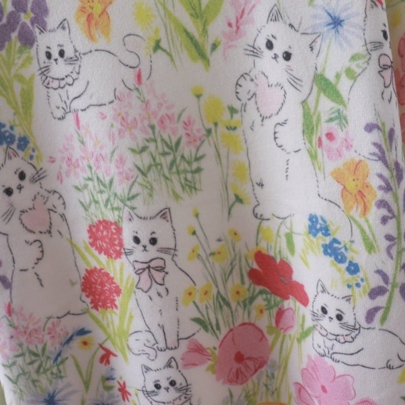  A831-Áo Len Dệt Kim Mèo Hoa Nghệ Thuật Mùa Thu 