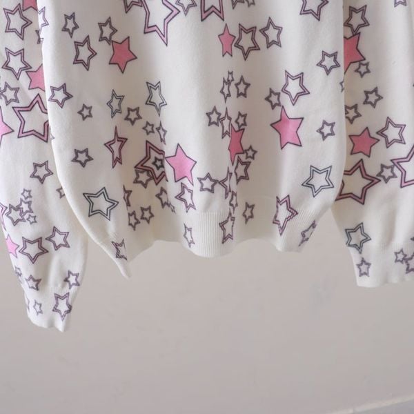  A835- Áo Len Dệt Kim Họa Tiết Ngôi Sao Mùa Thu 