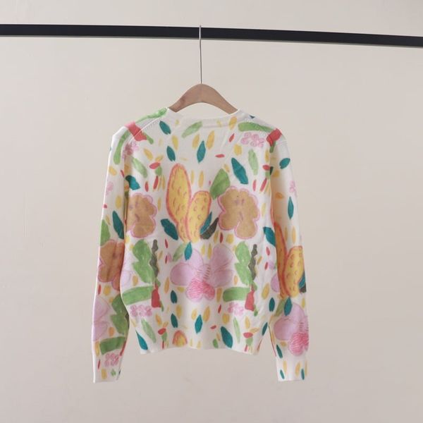  A860-Áo Len Dệt Kim Vườn Hoa Sắc Nắng Mùa Thu 