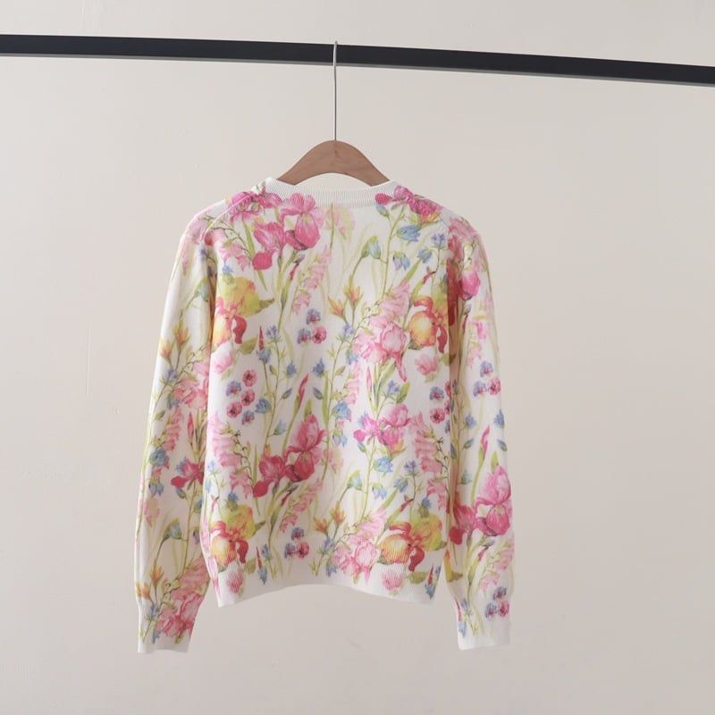  A861-Áo Len Dệt Kim Hoa Lan Khoe Sắc 