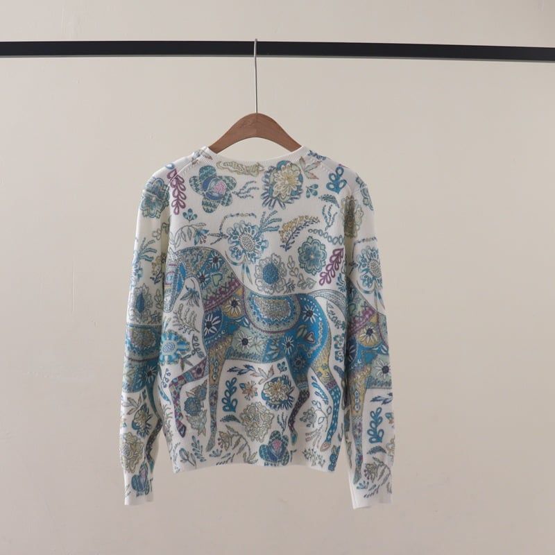  A863-Áo Len Dệt Kim Mã Đáo Bình An 