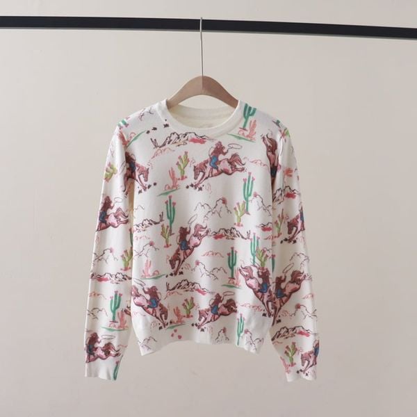  A864-Áo Len Dệt Kim Hành Trình Phi Mã 