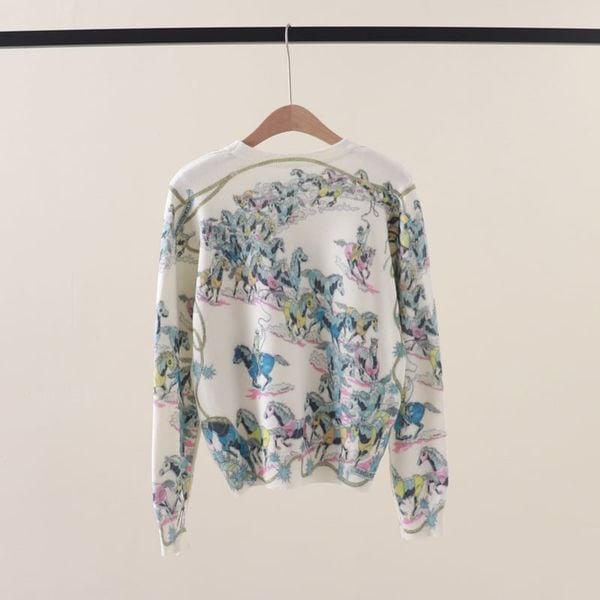  A865-Áo Len Dệt Kim Bách Mã Du Hành 