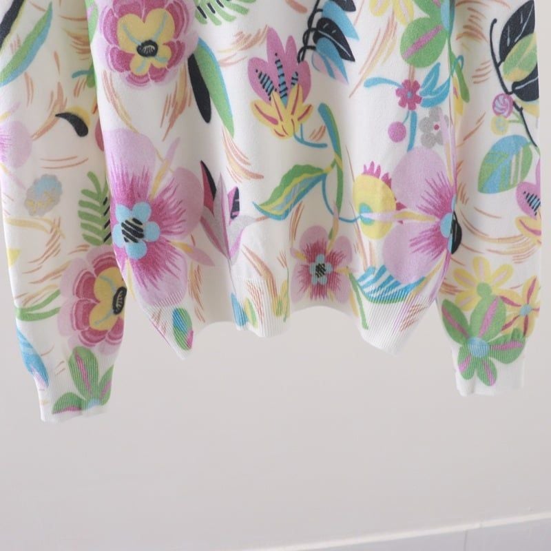  A870-Áo Len Dệt Kim Hoa Cỏ Mùa Xuân 