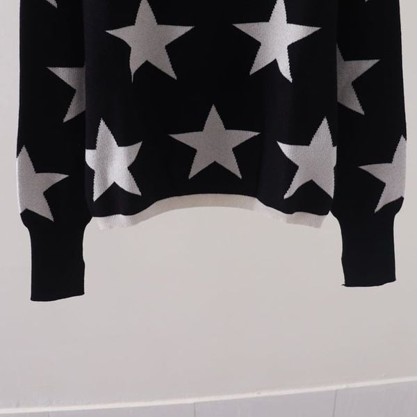  A872-Áo Len Ngôi Sao May Mắn Hàn Quốc 