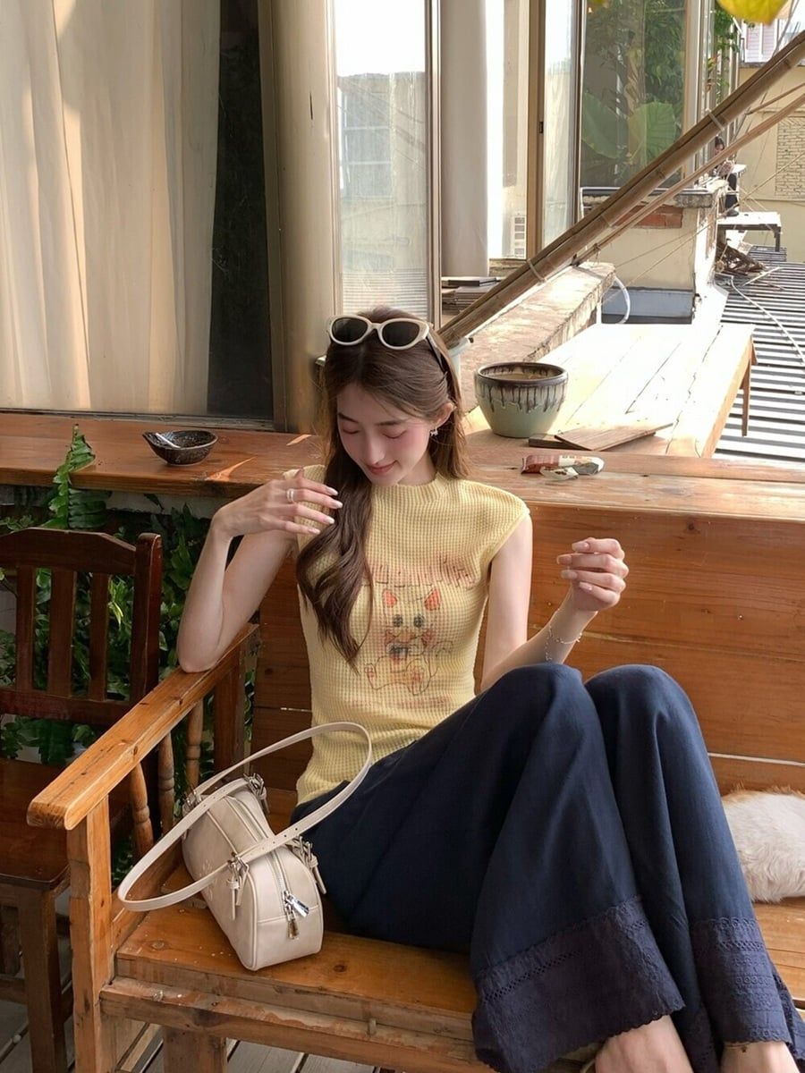  A886-Áo Dệt Kim Mèo Cưng Mùa Hè Thoáng Mát 