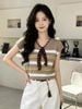  A905-Áo Dệt Kim Mịn Mát Cổ Nơ 