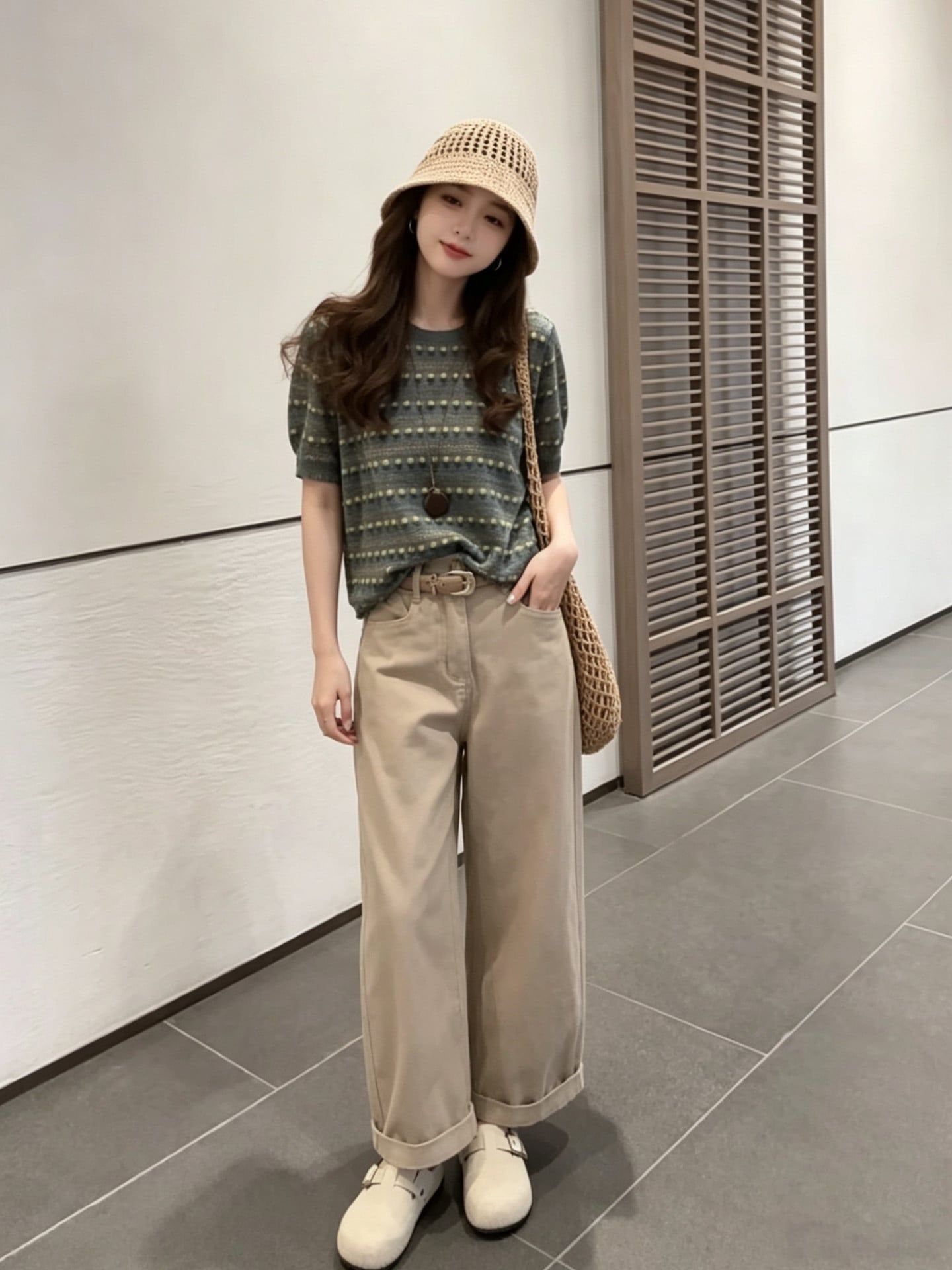  A919-Kisuhi-Áo Len Thun Retro Kẻ Sọc Kiểu Mỹ 