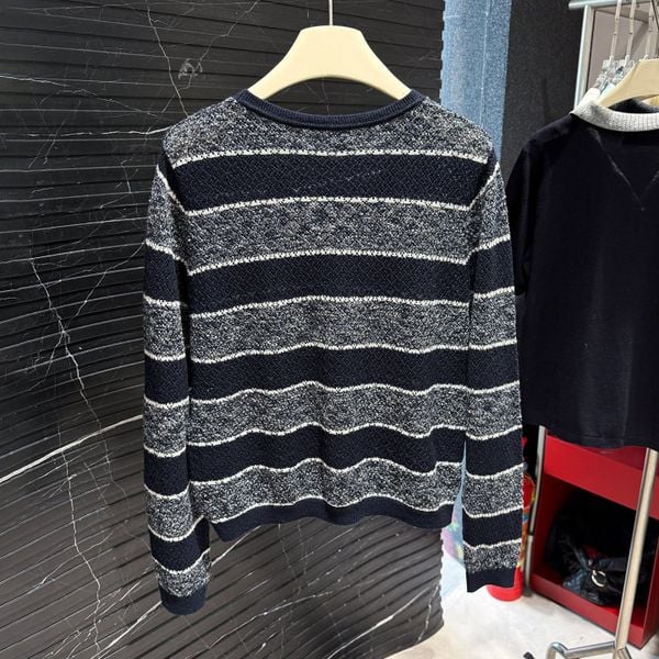  A973-Áo Khoác Len Cardigan Kẻ Sọc Mùa Thu 