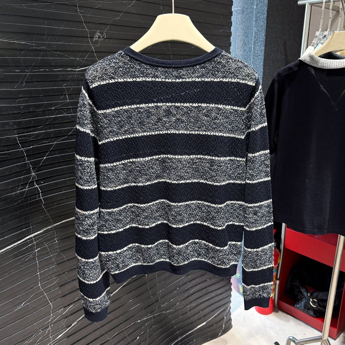  A973-Áo Khoác Len Cardigan Kẻ Sọc Mùa Thu 