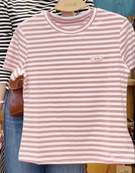  AT53-Áo Thun Sọc Lụa Mịn Tay Ngắn 
