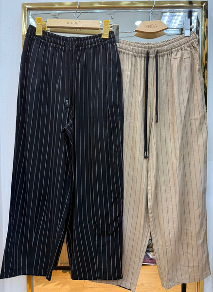  Q406-Quần Sọc Baggy Linen Gân 
