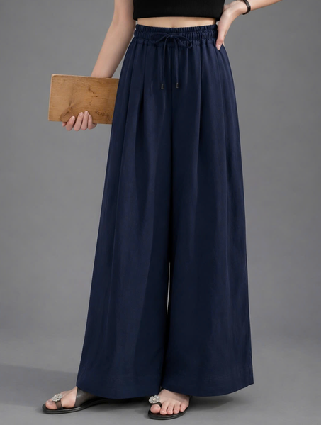  Q407-Quần Linen BamBoo Ống Rộng 