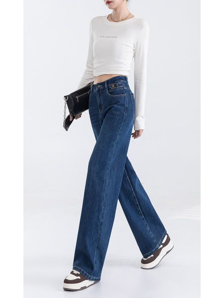  Q341-Quần Jeans Ống Đứng Mềm Mại Co Dãn 4 Chiều 