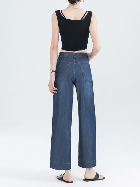  Q292-Quần Jeans Lụa Mềm Mỏng Mát Wash Nhẹ 9 Tấc 