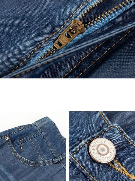  Q292-Quần Jeans Lụa Mềm Mỏng Mát Wash Nhẹ 9 Tấc 