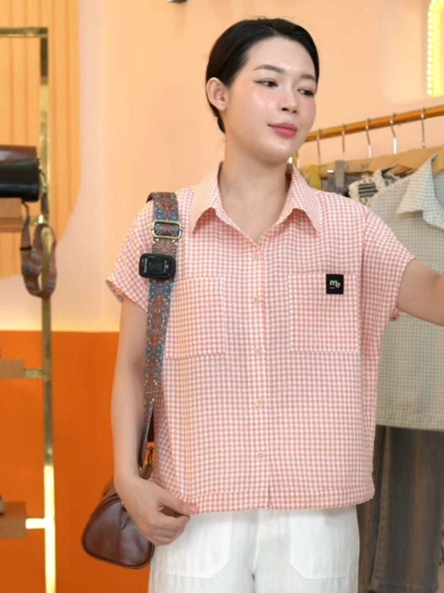  A380- Áo Sơ Mi Rút Dây 2 Túi 