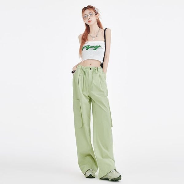  Q1361- Quần Túi Hộp Rút Eo Cá Tính 