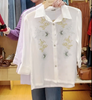 A481- Áo Sơ Mi Lụa Tencel Thêu Hoa