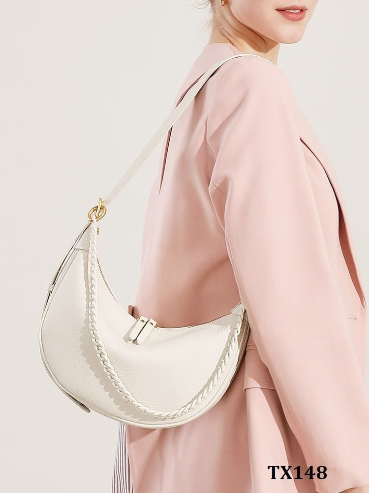  TX148-Túi Xách Đeo Chéo Bán Nguyệt Khóa Dây Thời Trang 