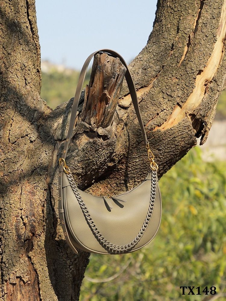  TX148-Túi Xách Đeo Chéo Bán Nguyệt Khóa Dây Thời Trang 