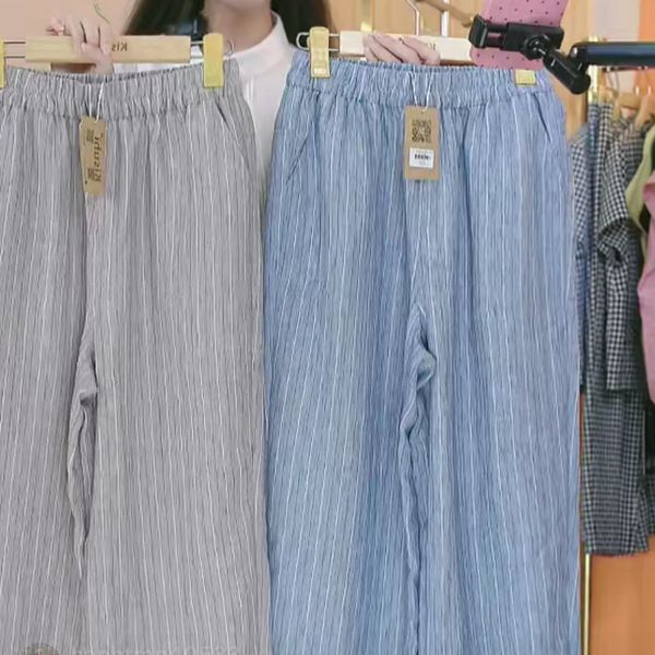  Q324- Quần Sọc Baggy 2 Túi Sau 