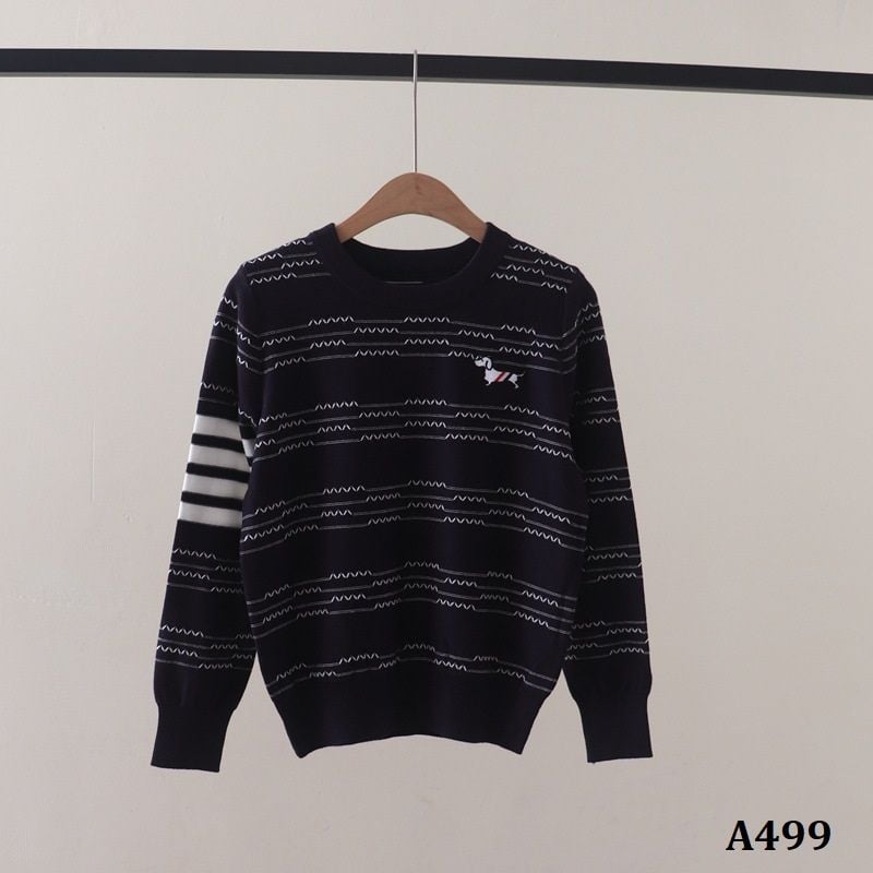  A499-Áo Len Cún Cưng Sóng Điện 