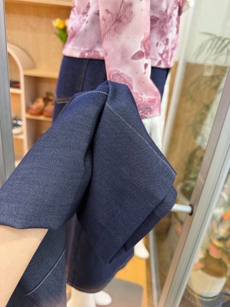  Q452- Quần Demin Lụa Ống Suông Mềm Mại 