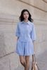 A537- Áo Sơ Mi Linen Lụa Tay Xếp Ly