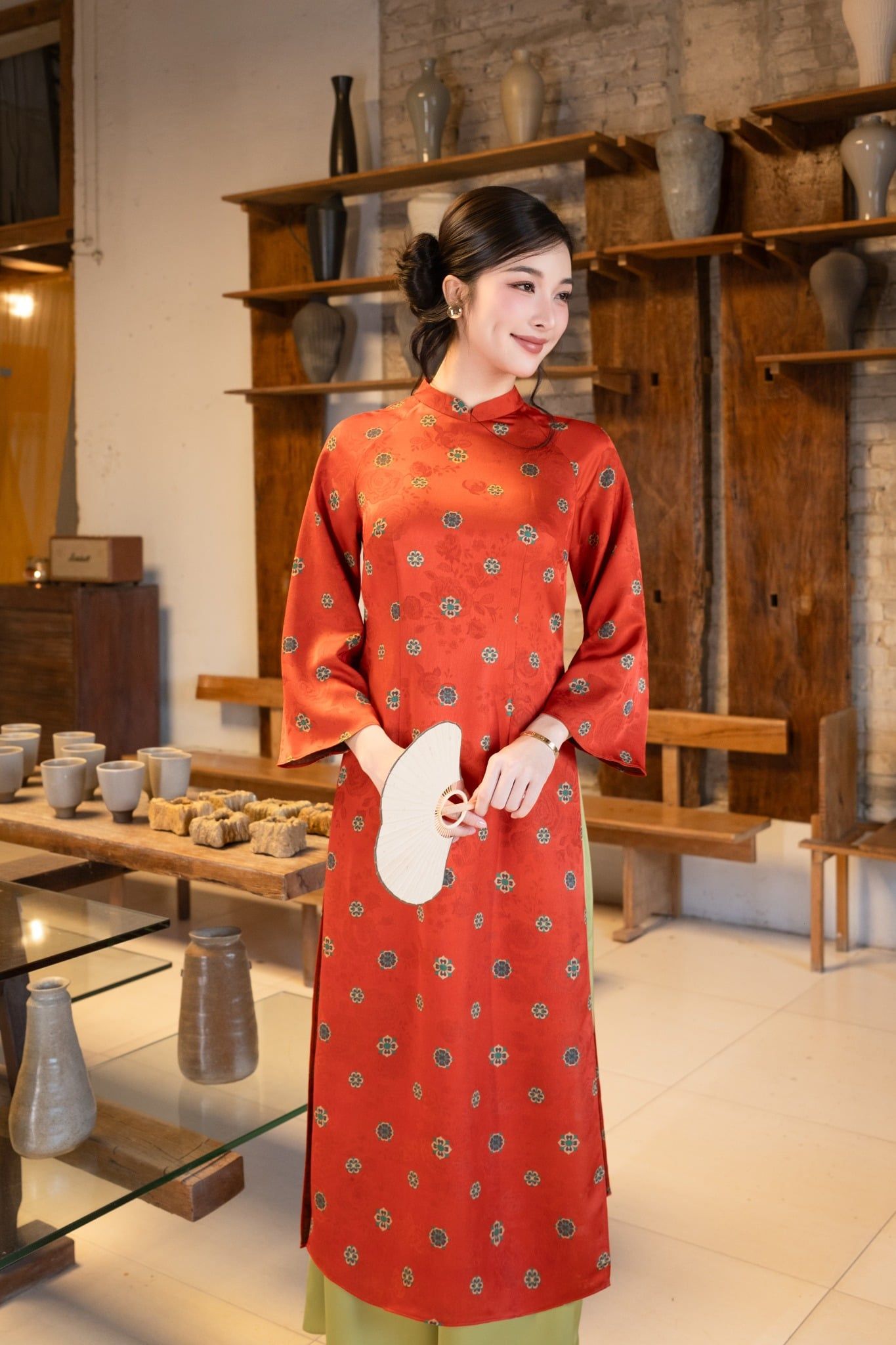  AD13-Áo Dài Lụa An Nhiên 