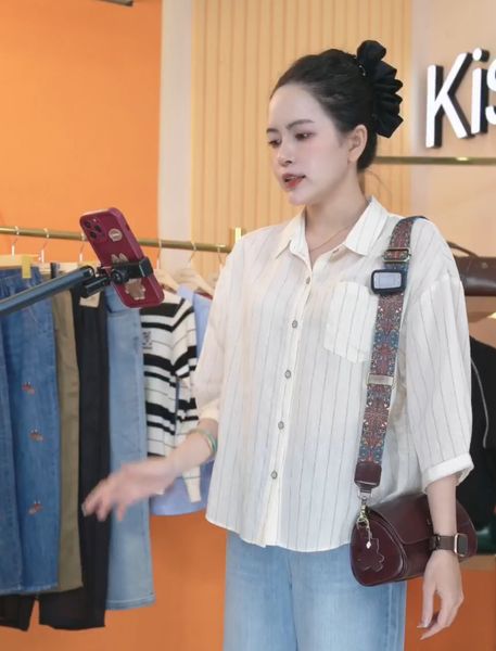  A576-Áo Sơ Mi Sọc 