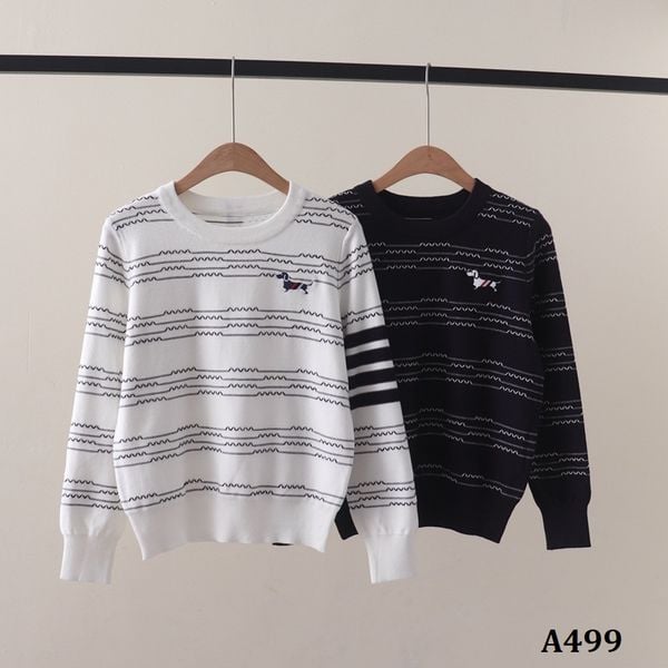  A499-Áo Len Cún Cưng Sóng Điện 