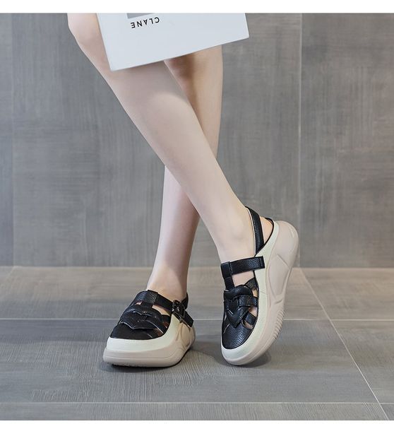  G194-Giày Sandal Da Thật Trái Tim Êm Thoáng 