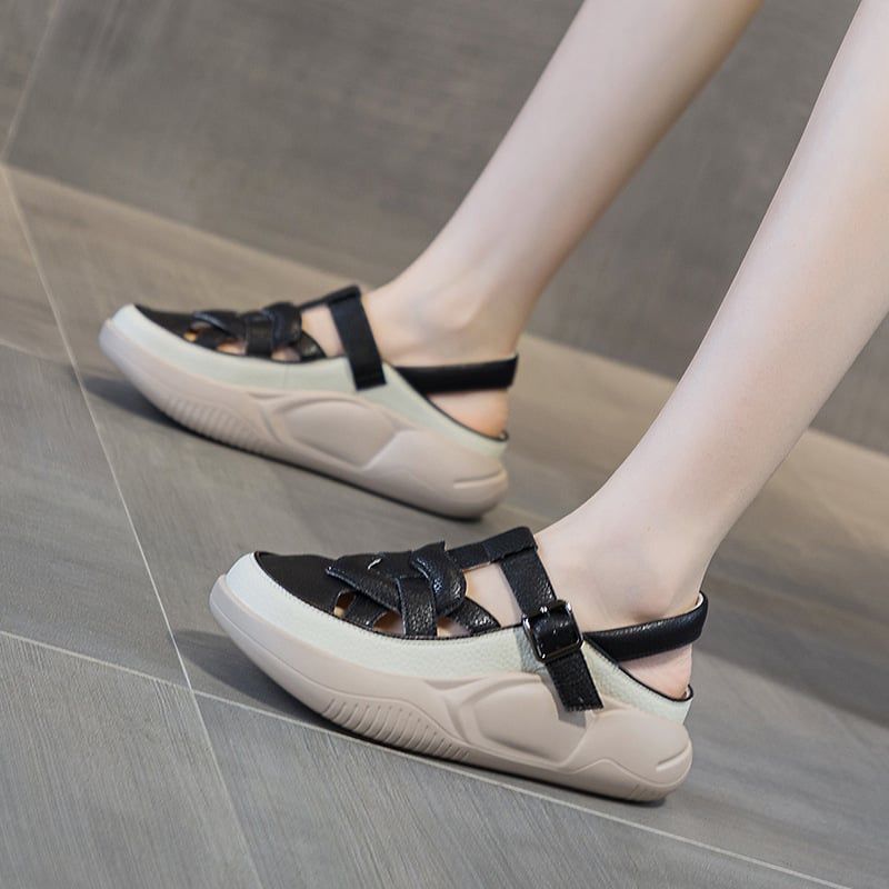  G194-Giày Sandal Da Thật Trái Tim Êm Thoáng 