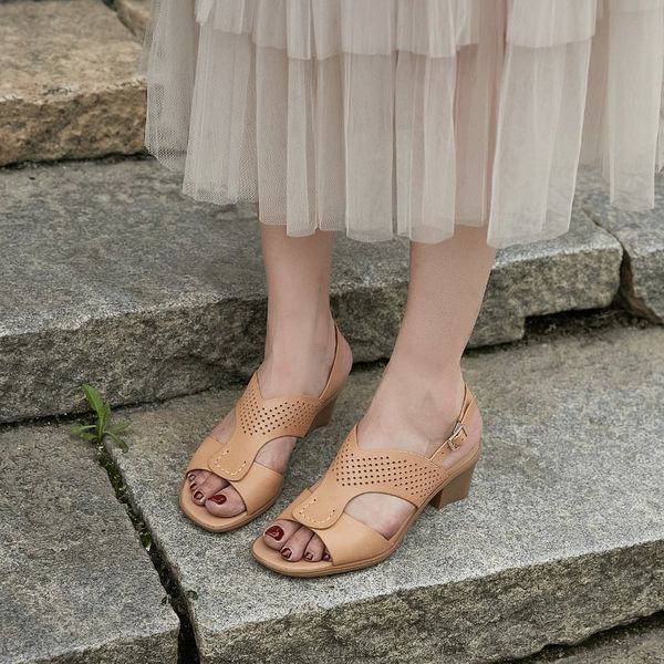  G195-Giày Sandal Da Cừu Kiểu La Mã Cho Nữ 