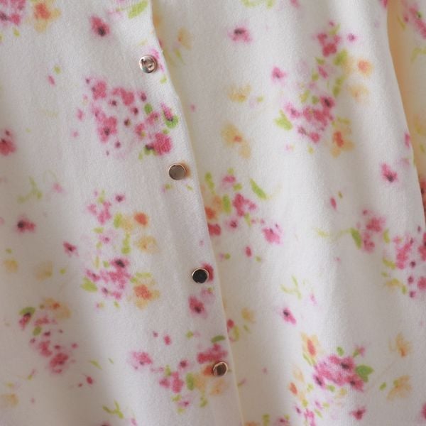  A796-Áo Len Dệt Kim Cardigan Dày Dặn Hoa Lá Mùa Thu Hàn Quốc 