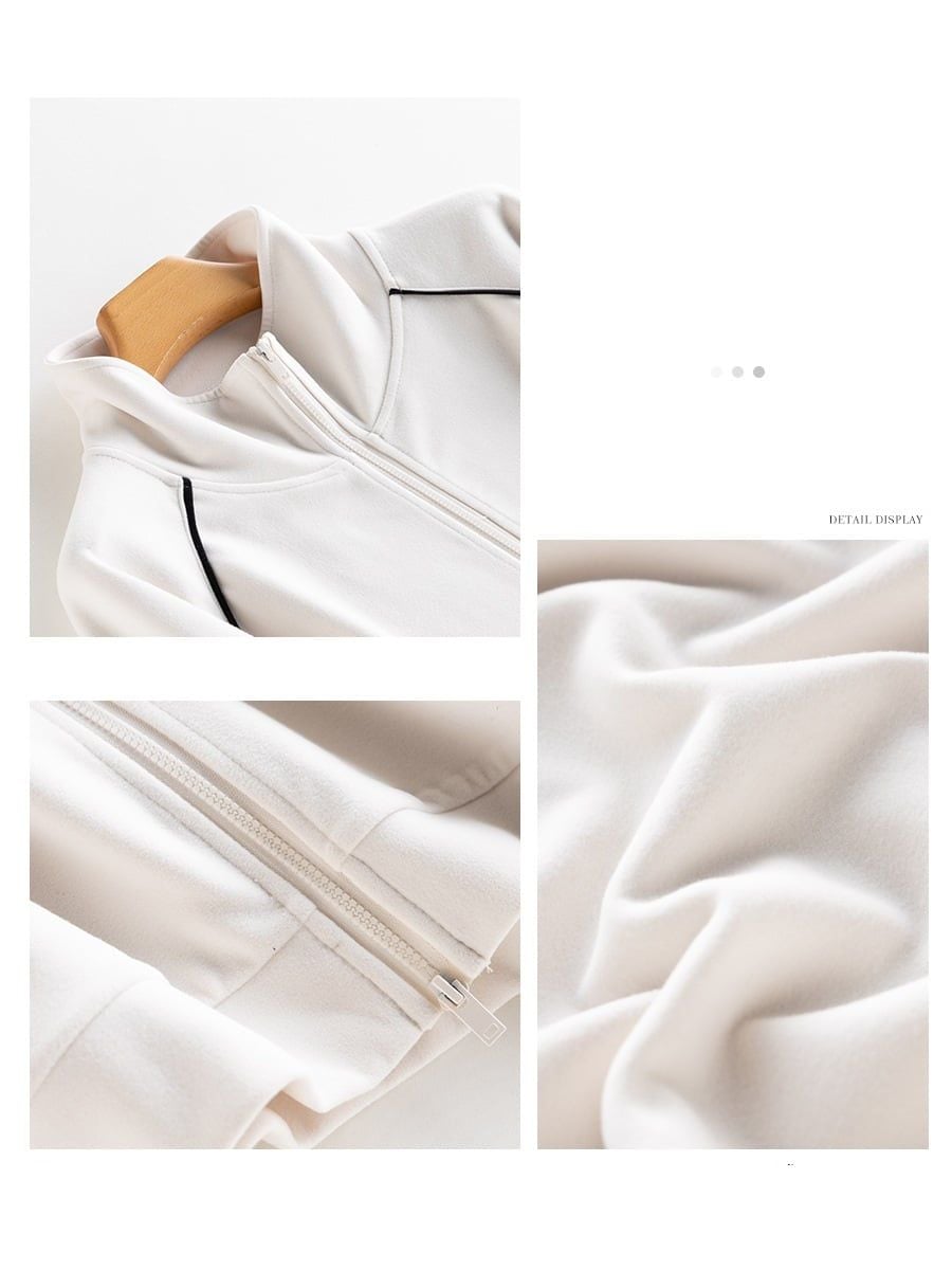  A504-Áo Khoác Dài Tay Đơn Giản Thu Đông 