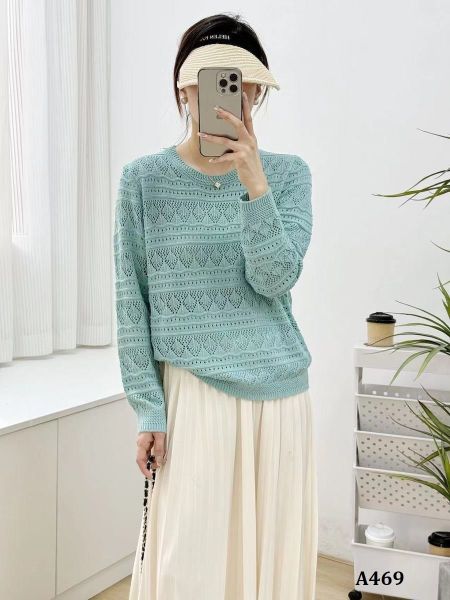  A469-Áo Len Dài Tay Dệt Kim Nghệ Thuật 