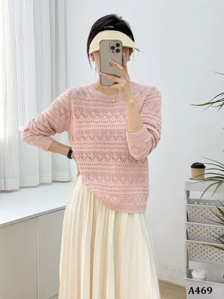  A469-Áo Len Dài Tay Dệt Kim Nghệ Thuật 