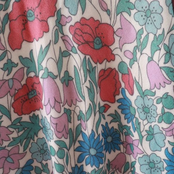  A485-Áo Len Lụa Dài Tay Mùa Thu Hoa Lá 