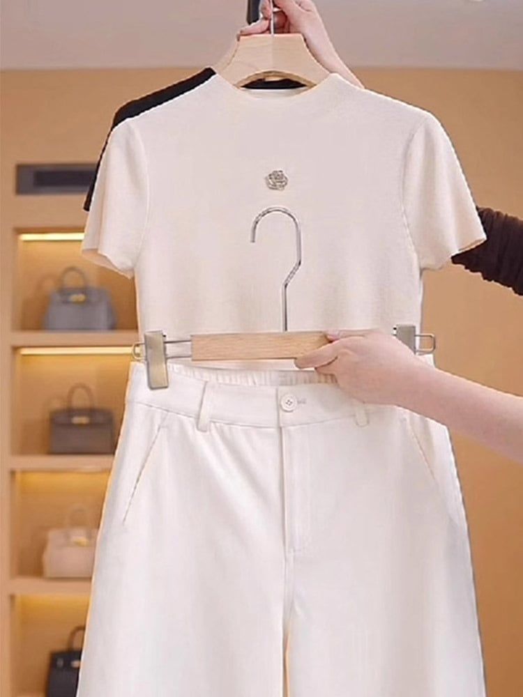  A355-Áo Thun Len Lụa Băng Hoa Trà Pháp 