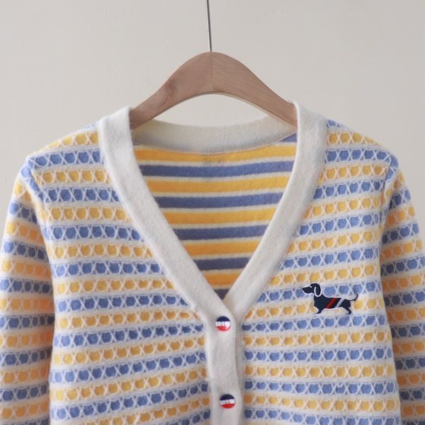  A758-Áo Len Dệt Kim Cardigan Cún Cưng Dệt Nghệ Thuật Mùa Thu 