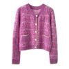 A750-Áo Len Dệt Kim Cardigan Form Rộng Cổ Điển Mùa Thu