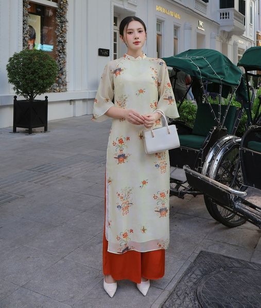  AD07-Áo Dài Tứ Hoa 