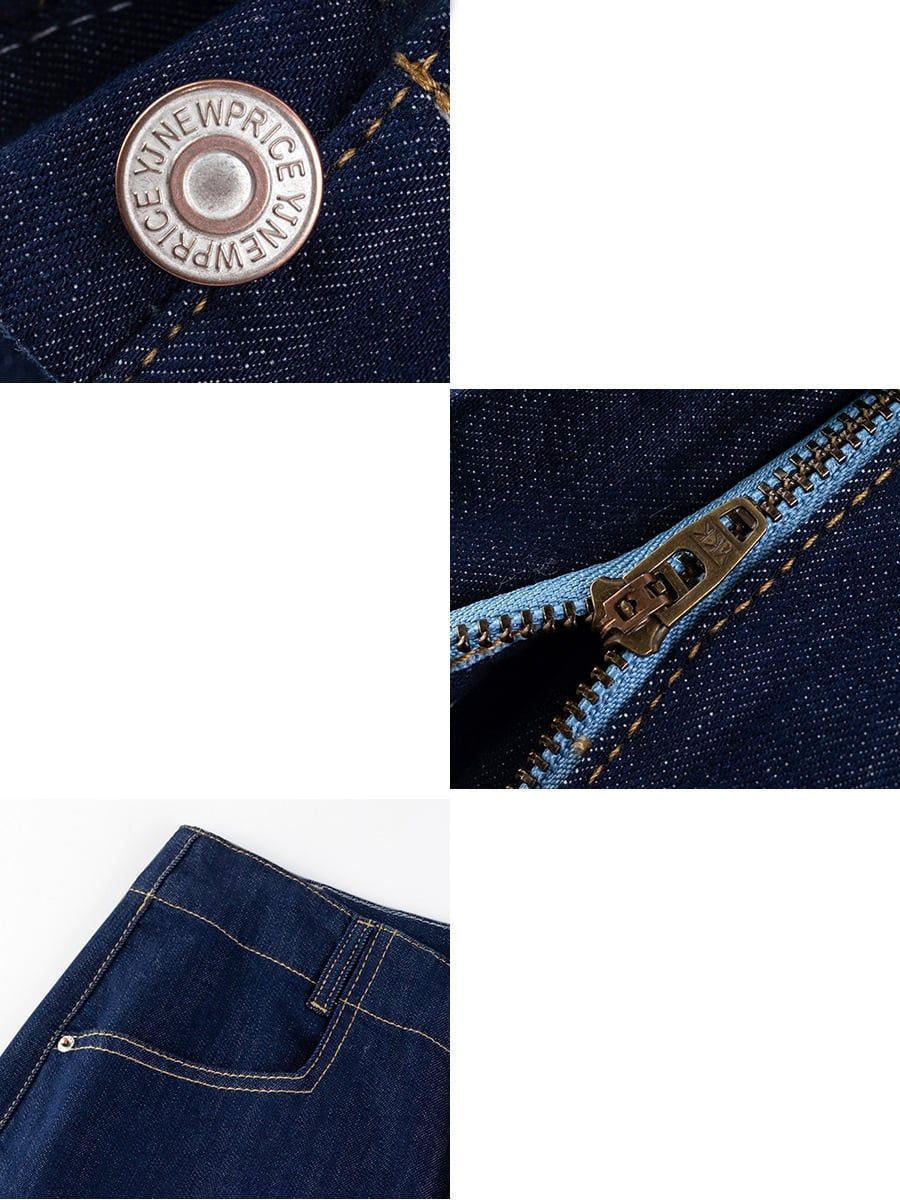  Q321-Quần Jeans Lụa Mềm Co Dãn 9 Tấc Điểm Lai 