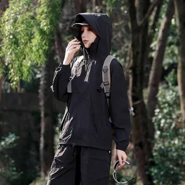  K19-Áo Khoác Chống Nắng Có Nón Che Mặt 