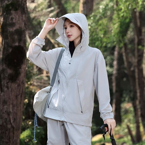 K19-Áo Khoác Chống Nắng Có Nón Che Mặt 
