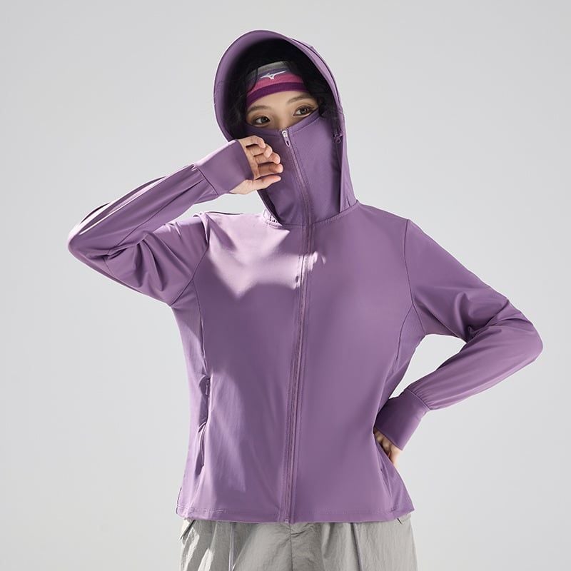  K20-Áo Khoác Chống Nắng Mùa Hè Có Nón Che Mặt, 
